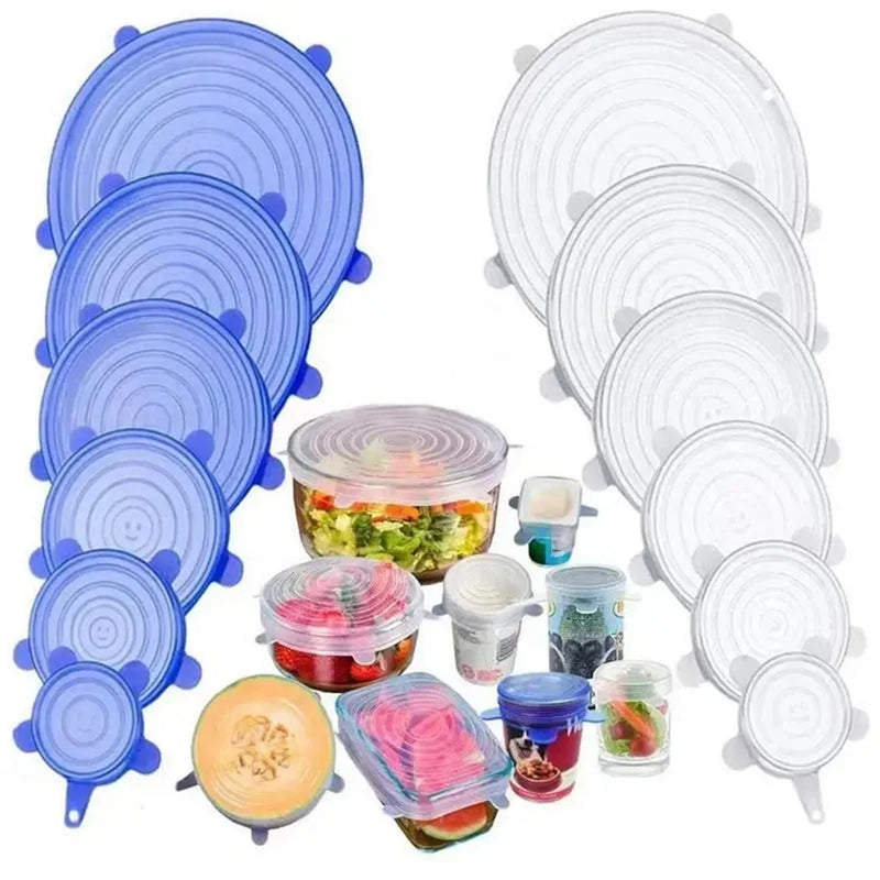Tampas de Silicone Reutilizáveis